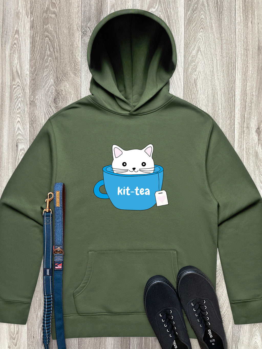Kit-Tea Cat Men's Comfort Hood