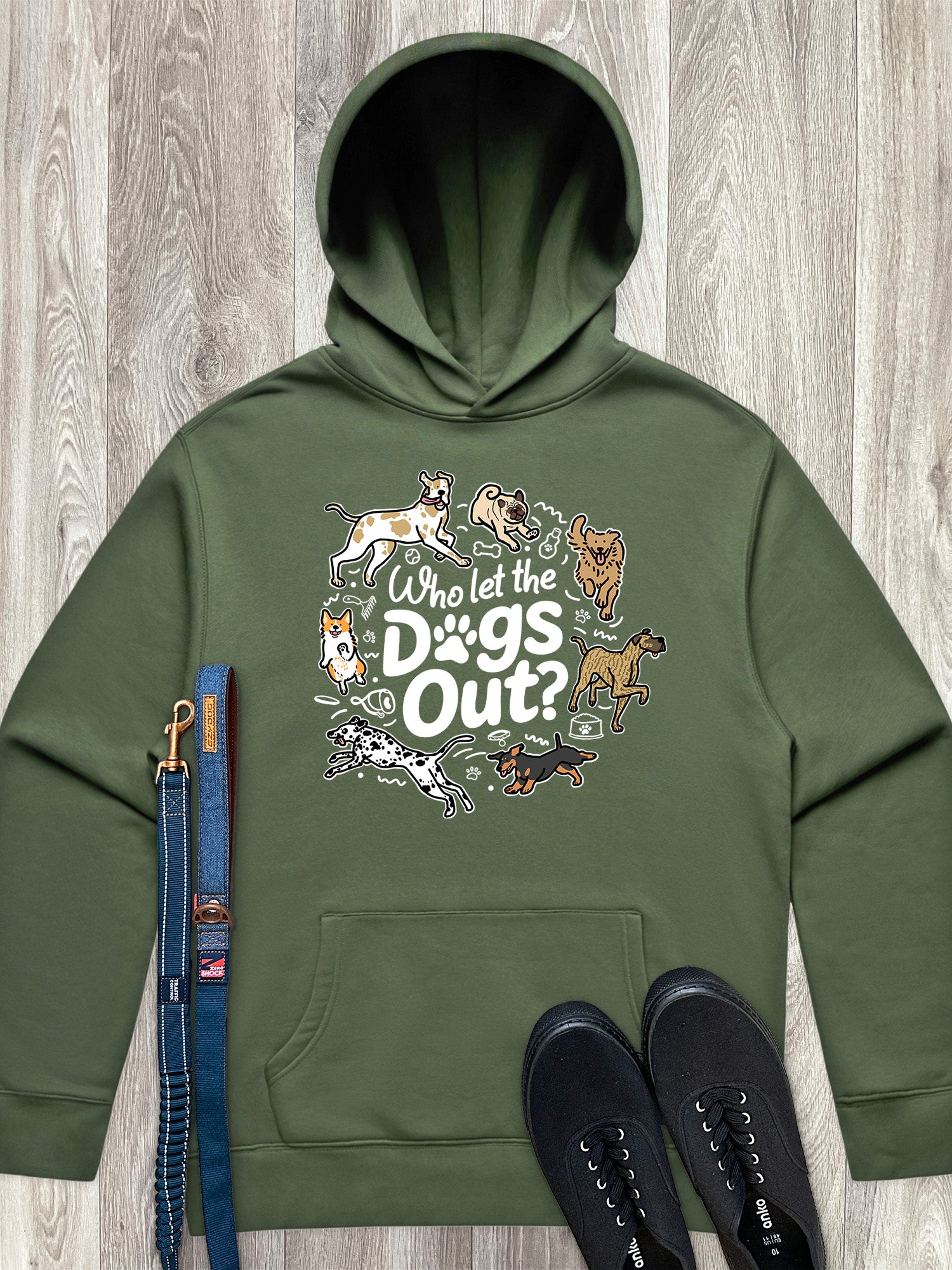 Who Let The Dogs Out? Men's Comfort Hood