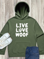 Live Love Woof Men's Comfort Hood