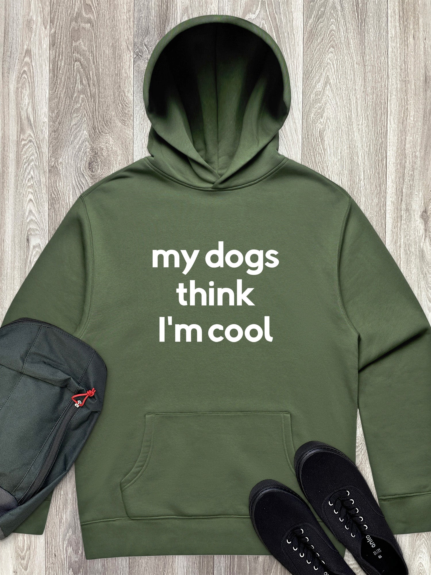 My Dog Thinks I'm Cool Men's Comfort Hood