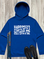 Happiness Starts With A Wet Nose And Ends With A Tail Men's Comfort Hood