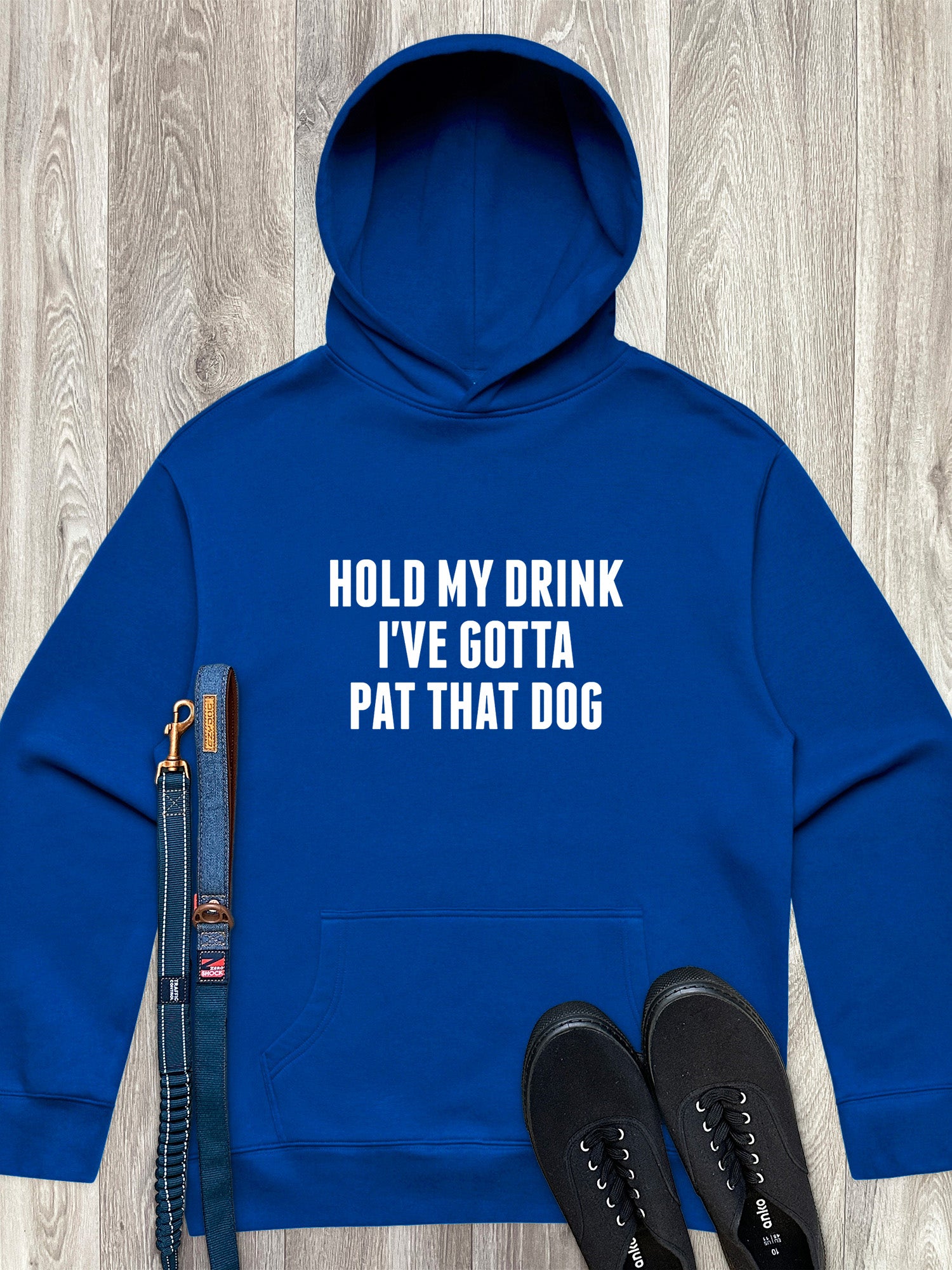 Hold My Drink I've Gotta Pat That Dog Men's Comfort Hood