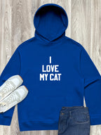 I Love My Cat Men's Comfort Hood