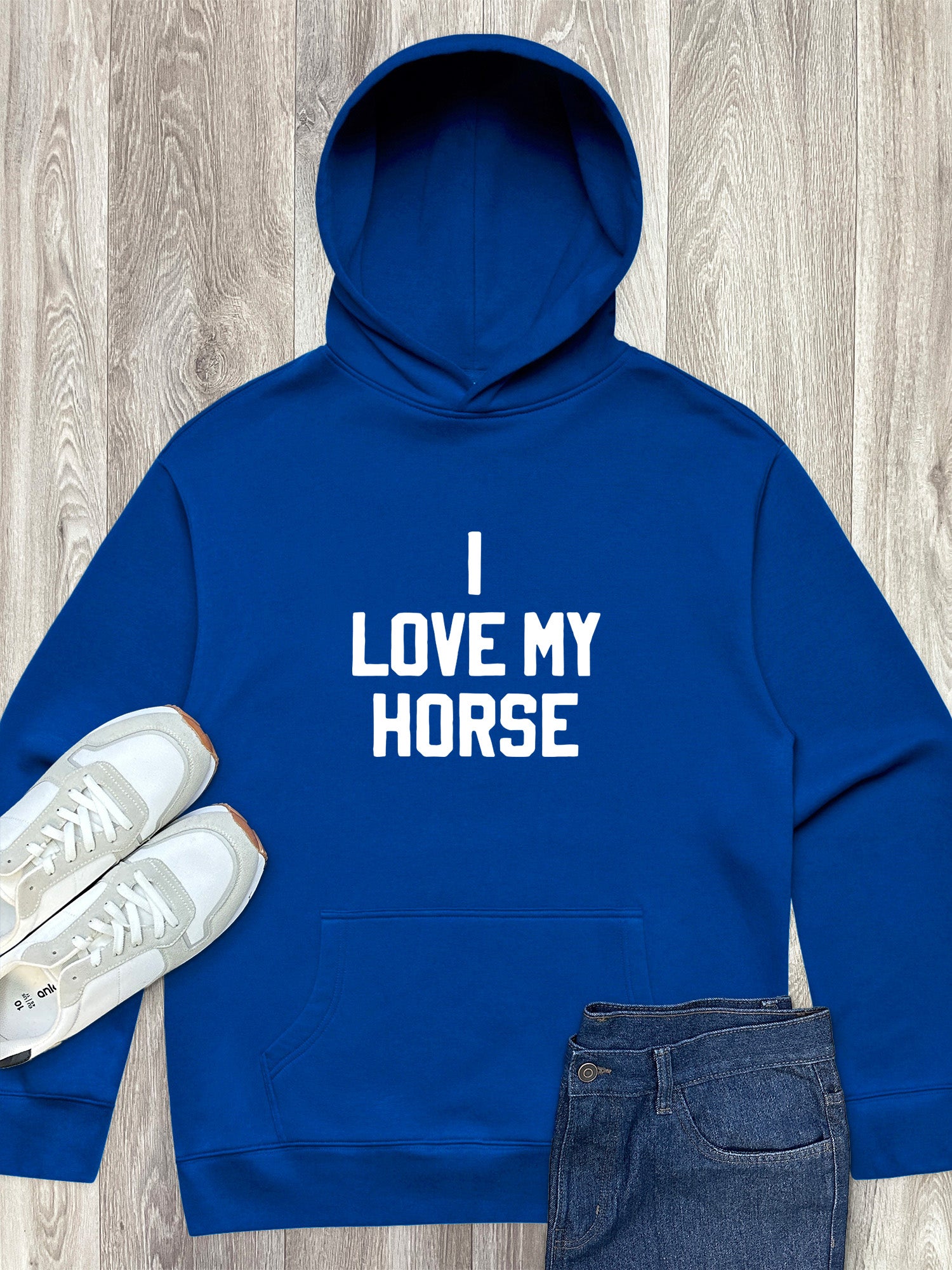 I Love My Horse Men's Comfort Hood