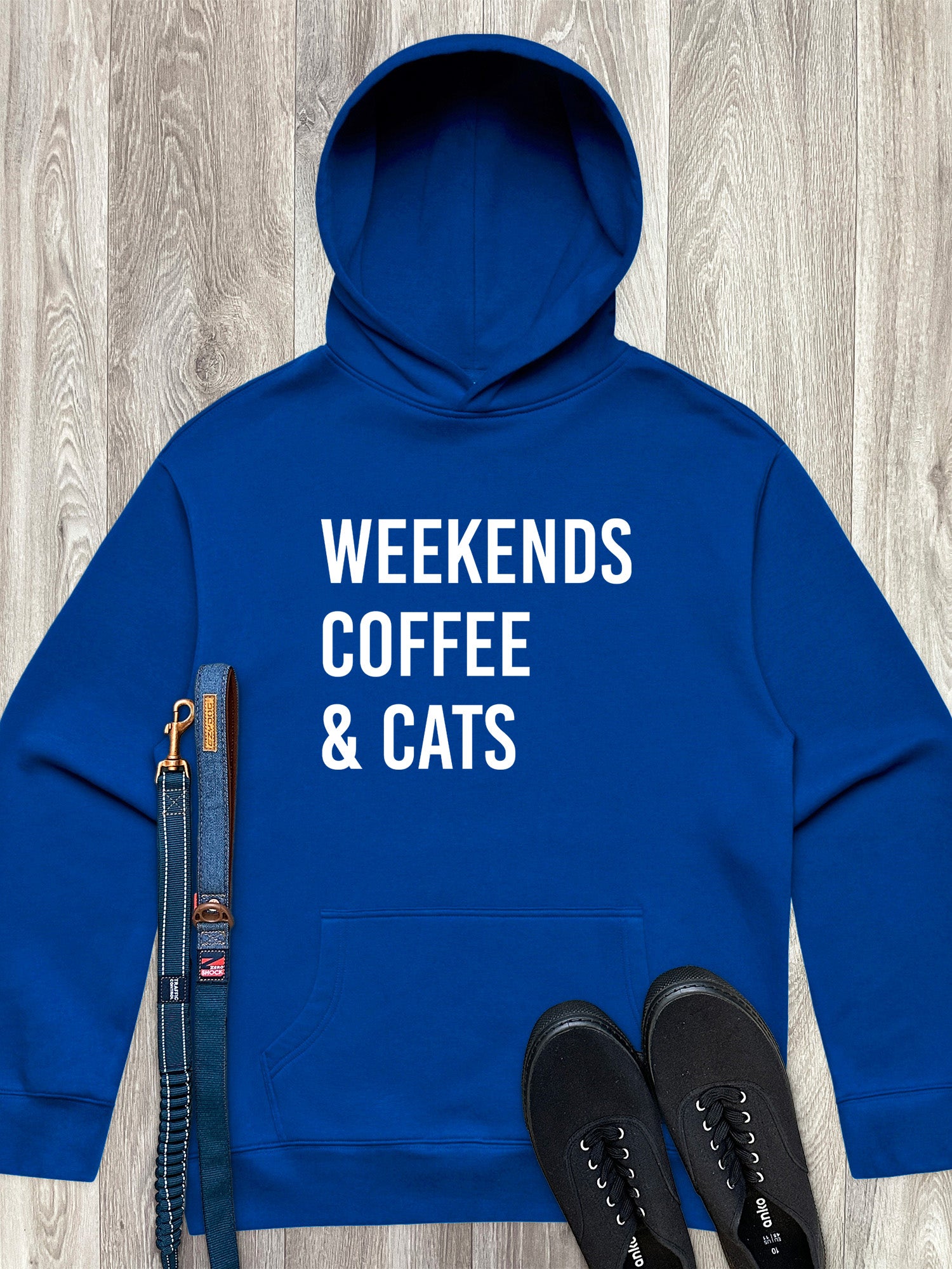 Weekends Coffee & Cats Men's Comfort Hood