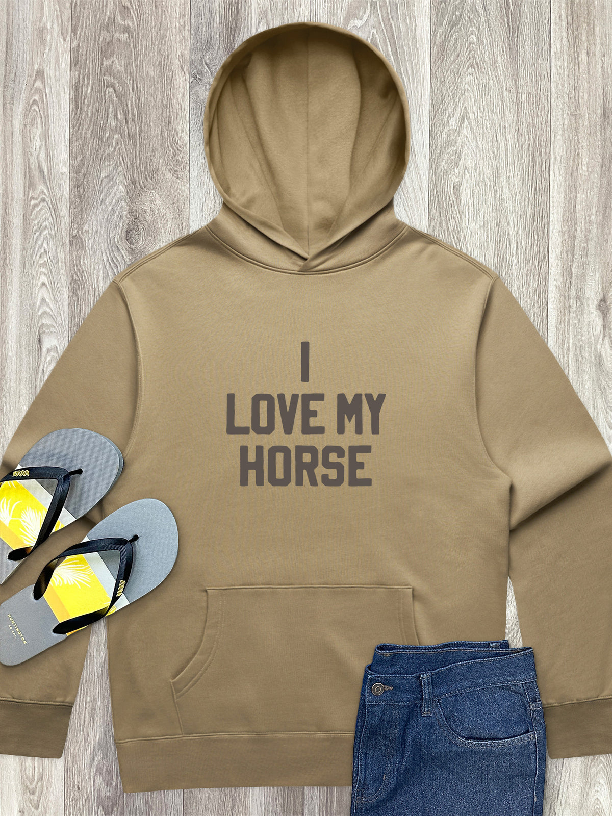 I Love My Horse Men&#39;s Comfort Hood
