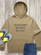 I'd Rather Be With My Cat. Men's Comfort Hood