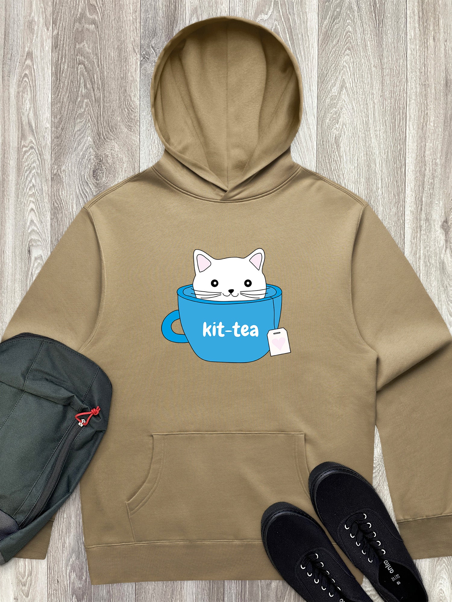Kit-Tea Cat Men's Comfort Hood