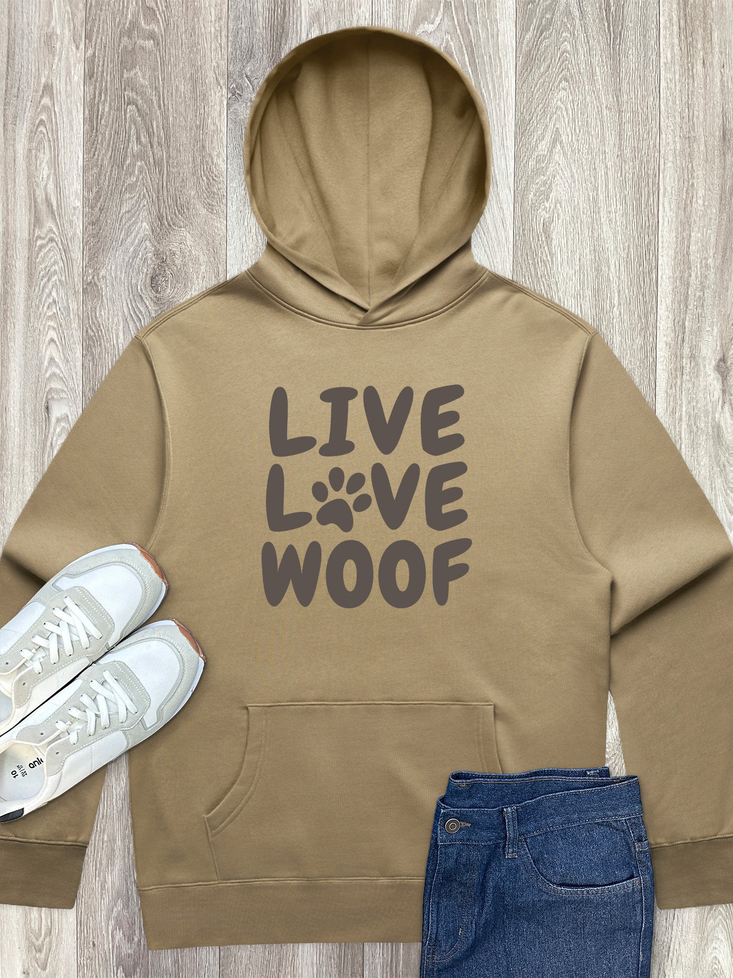 Live Love Woof Men's Comfort Hood