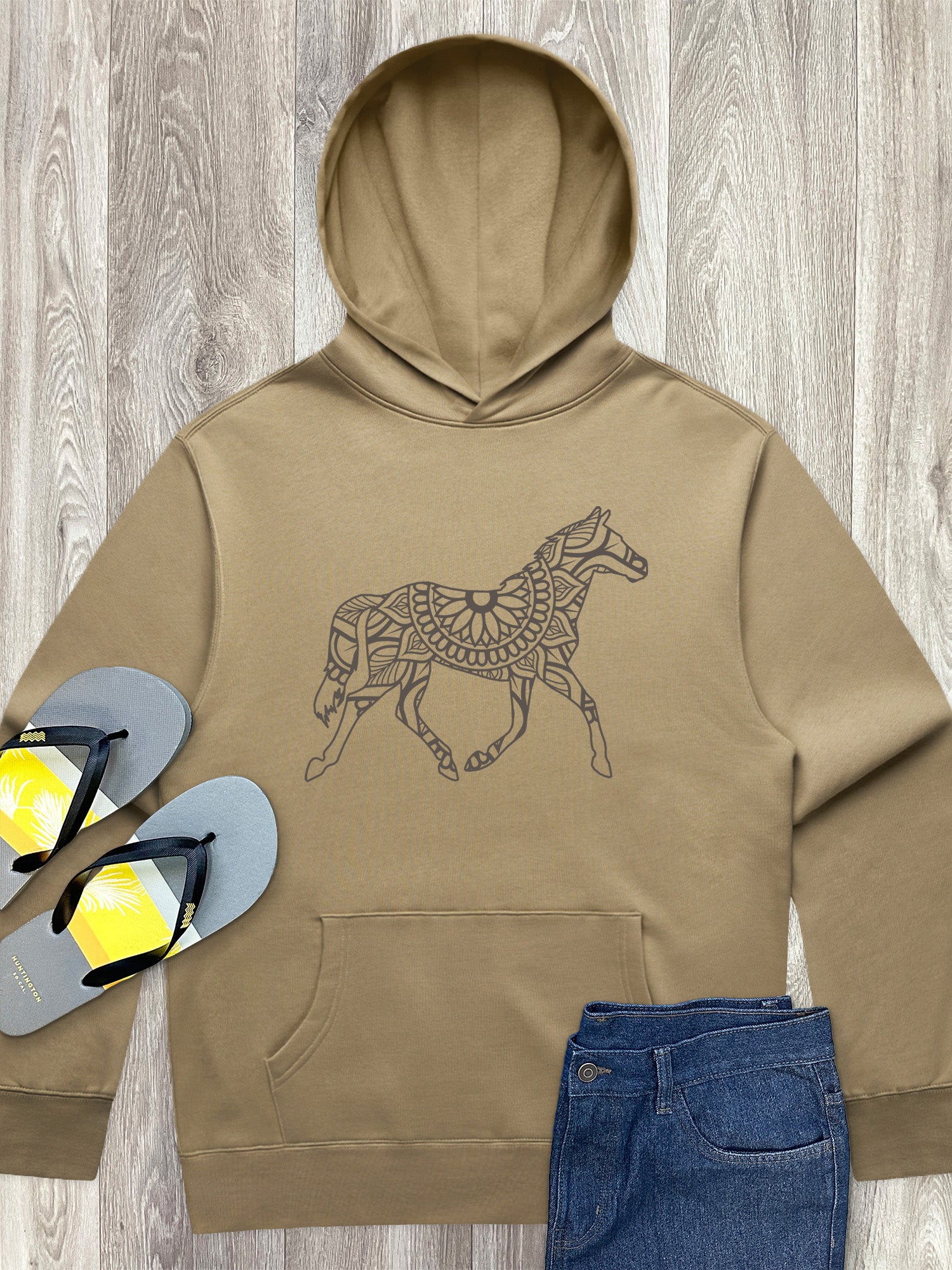 Horse Mandala Men's Comfort Hood