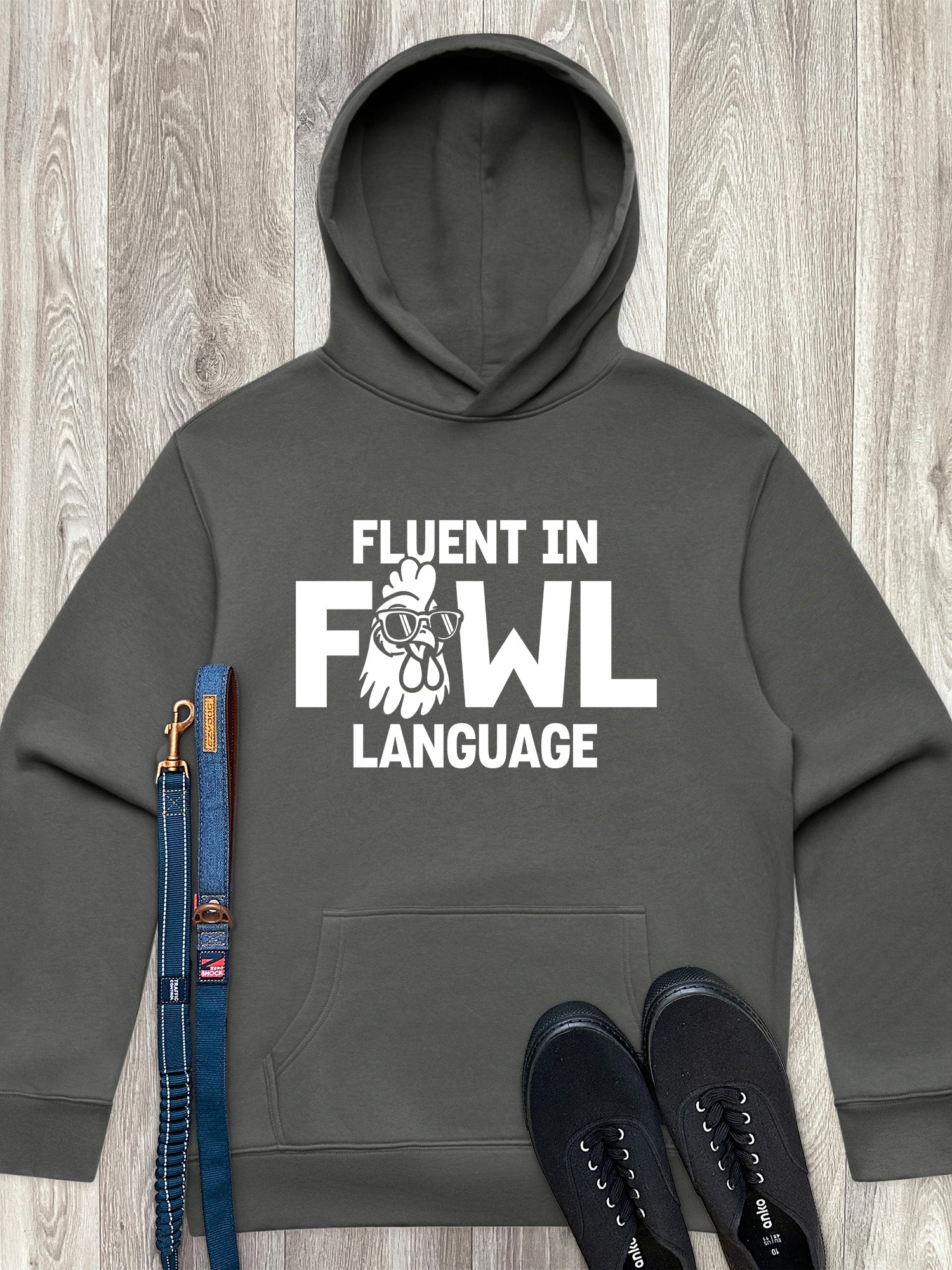 Fluent In Fowl Language Men's Comfort Hood