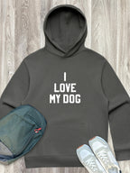 I Love My Dog Men's Comfort Hood