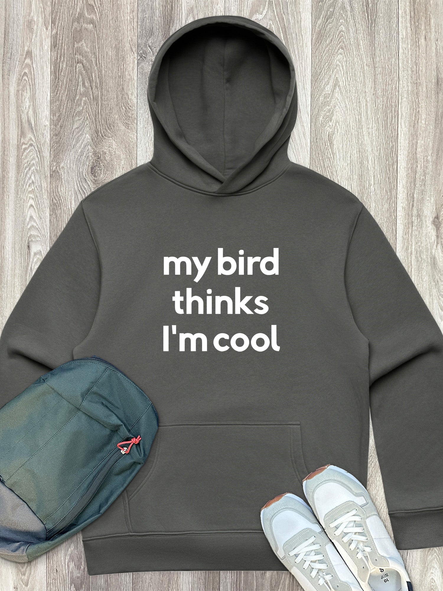 My Bird Thinks I'm Cool Men's Comfort Hood