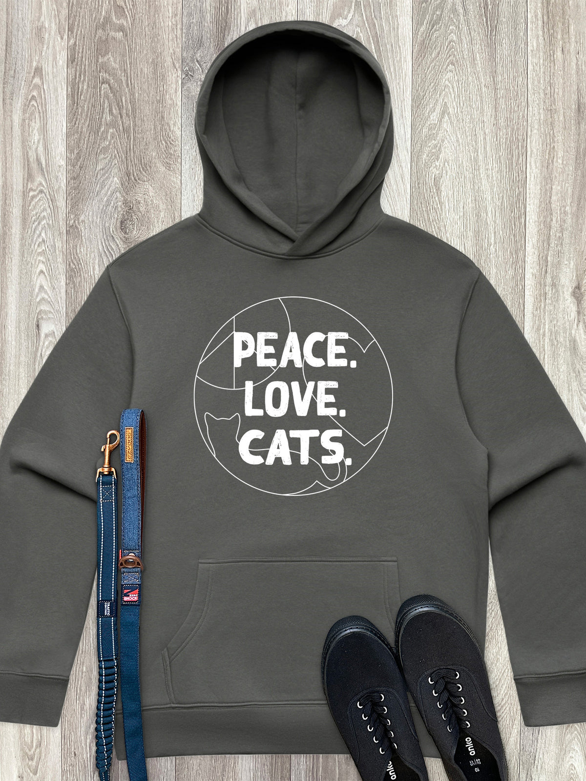 Peace. Love. Cats. Men&#39;s Comfort Hood