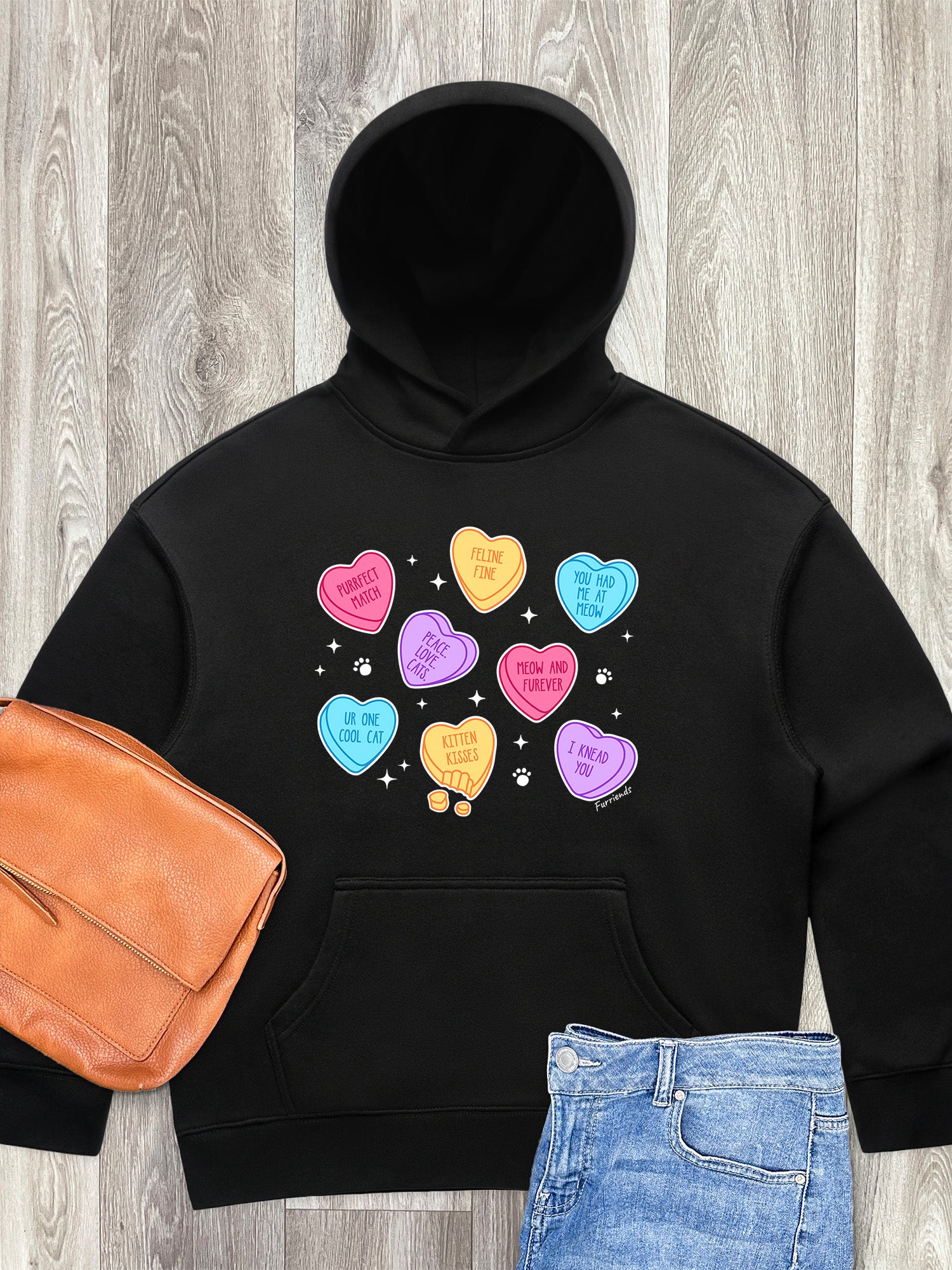 Candy Hearts - Cat Women's Comfort Hood