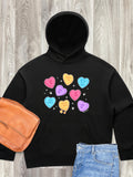 Candy Hearts - Dog Women's Comfort Hood