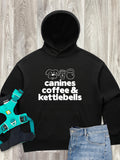 Canines, Coffee & Kettlebells Women's Comfort Hood