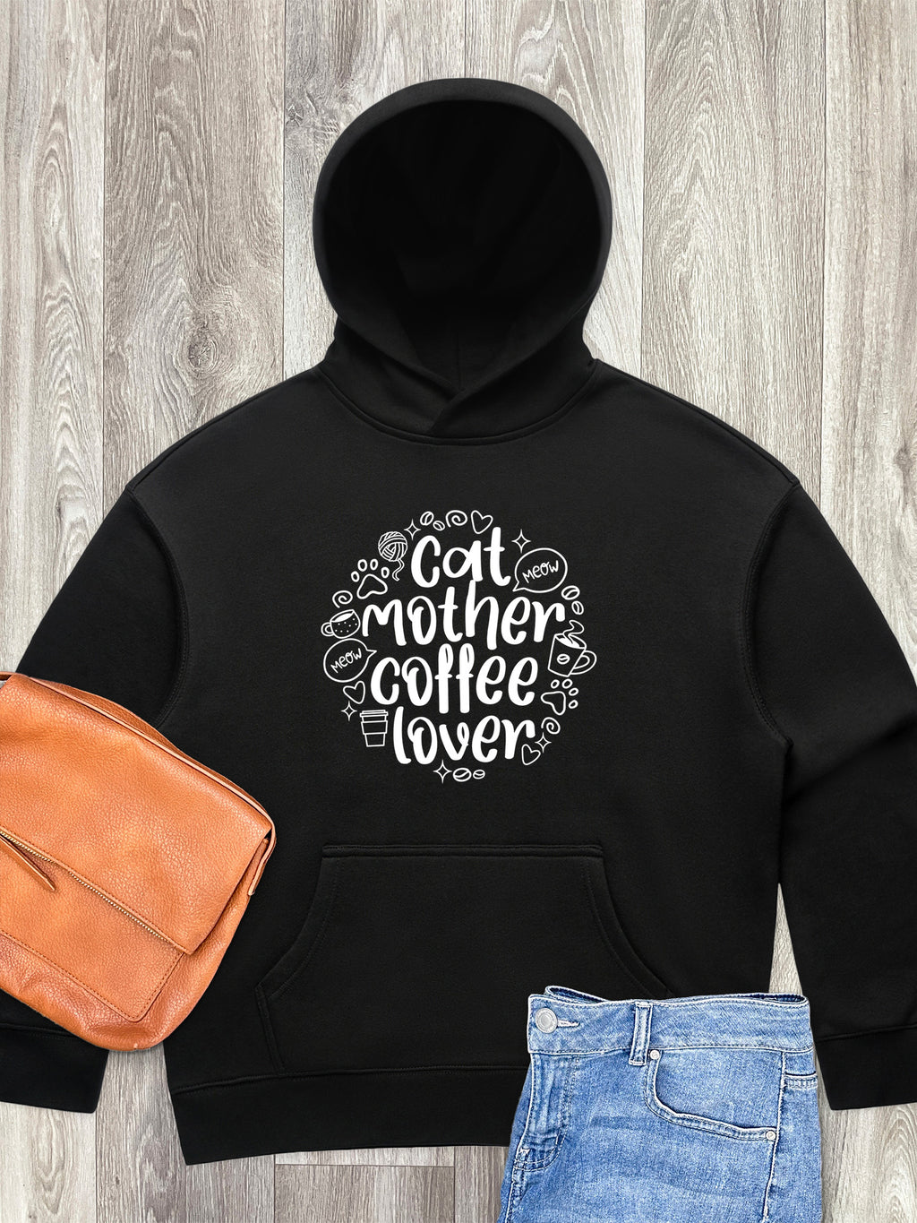 Cat Mother Coffee Lover Women's Comfort Hood