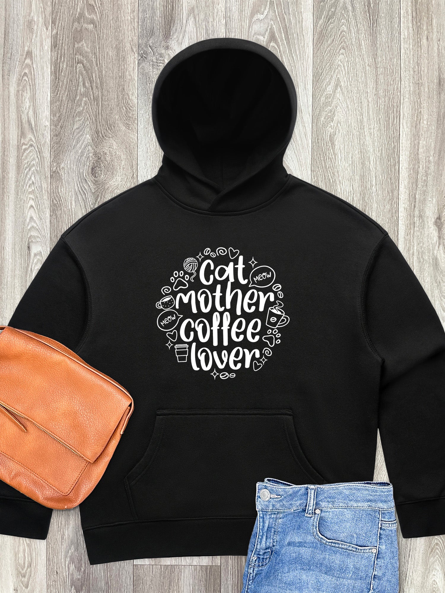 Cat Mother Coffee Lover Women's Comfort Hood