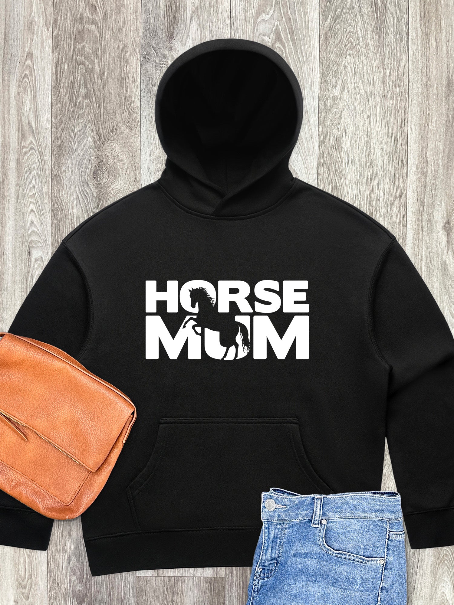 Horse Mum Silhouette Women's Comfort Hood