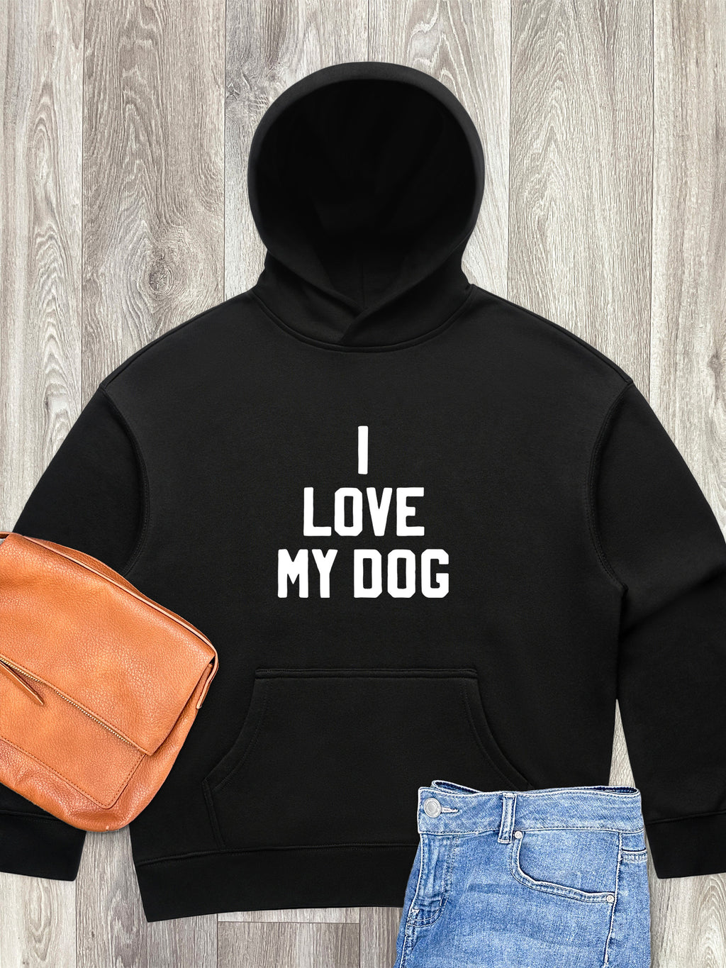 I Love My Dog Women's Comfort Hood