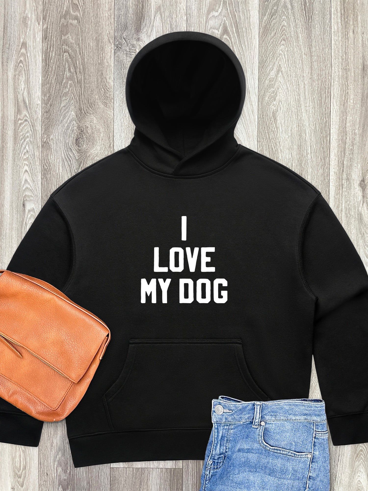 I Love My Dog Women's Comfort Hood