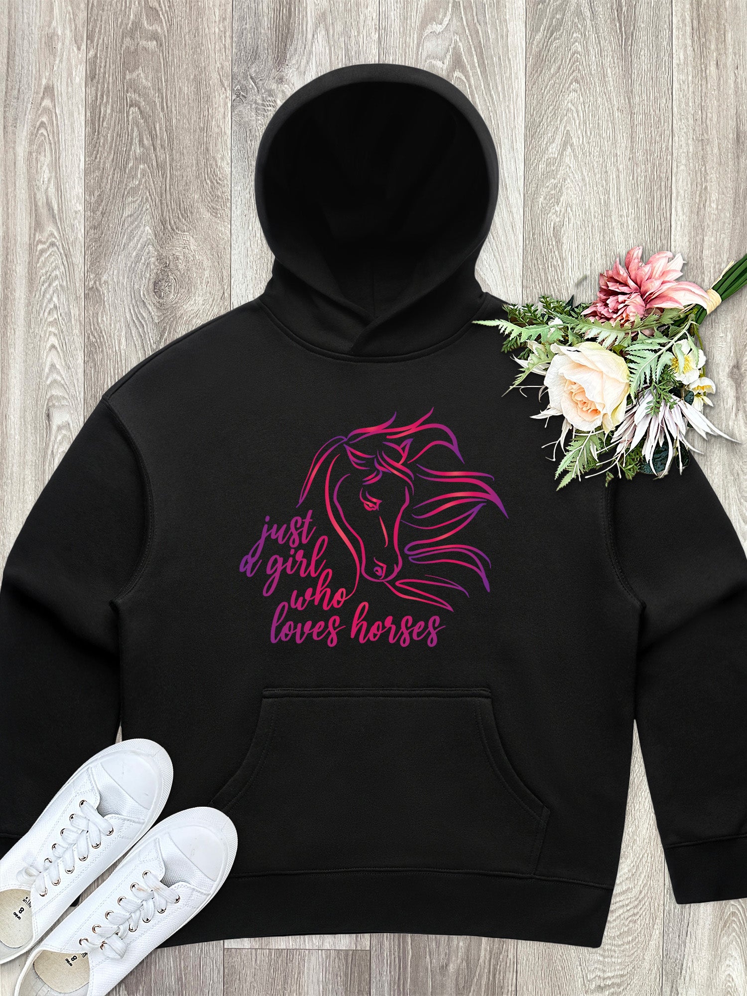 Just A Girl Who Loves Horses Women's Comfort Hood