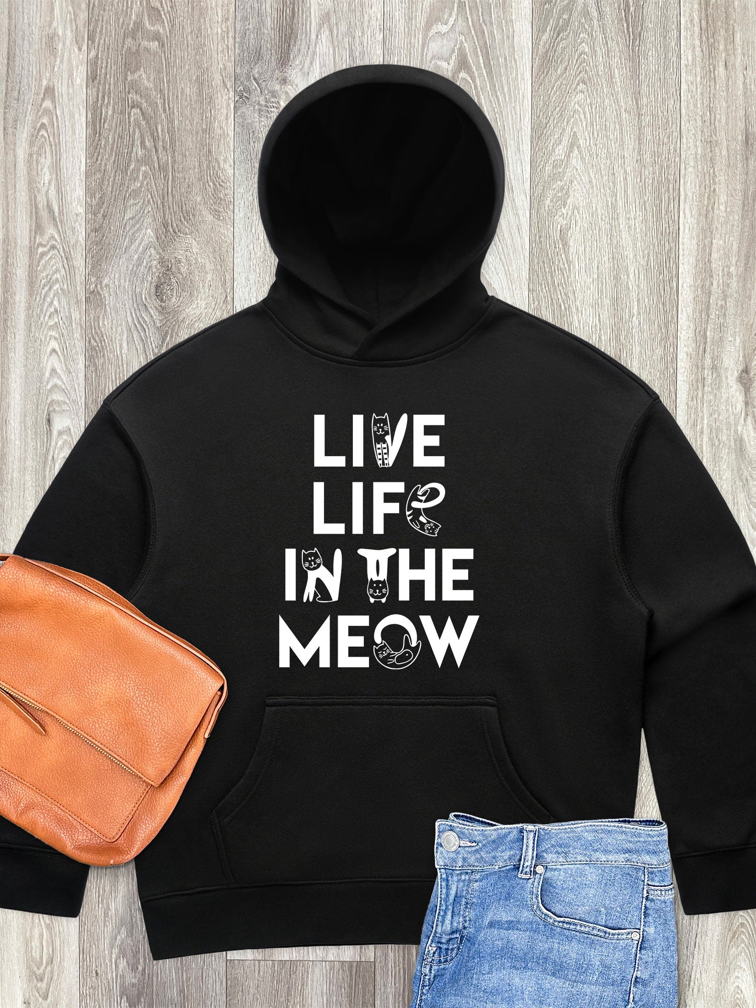 Live Life In The Meow Women's Comfort Hood