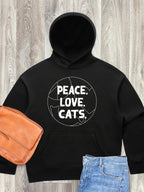 Peace. Love. Cats. Women's Comfort Hood