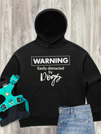 Warning. Easily Distracted By Dogs Women's Comfort Hood