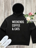 Weekends Coffee & Cats Women's Comfort Hood