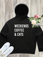 Weekends Coffee & Cats Women's Comfort Hood