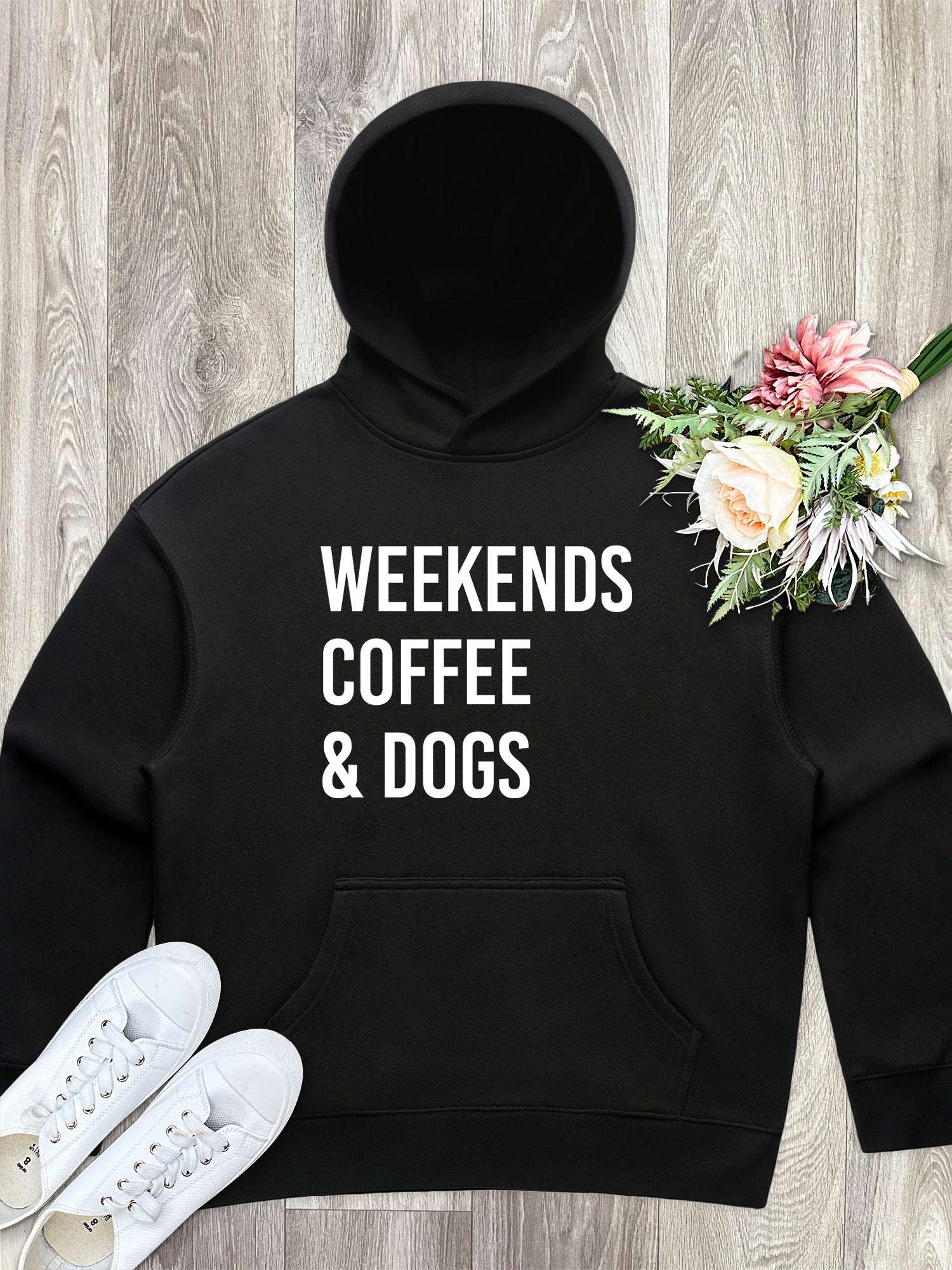 Weekends Coffee & Dogs Women's Comfort Hood