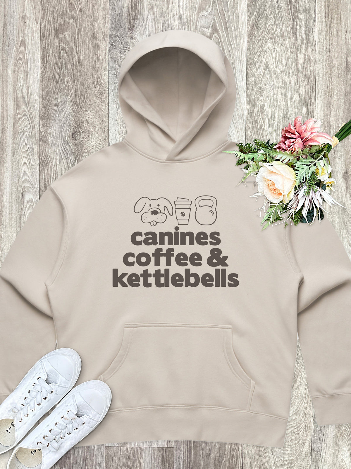 Canines, Coffee &amp; Kettlebells Women&#39;s Comfort Hood