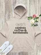 Canines, Coffee & Kettlebells Women's Comfort Hood