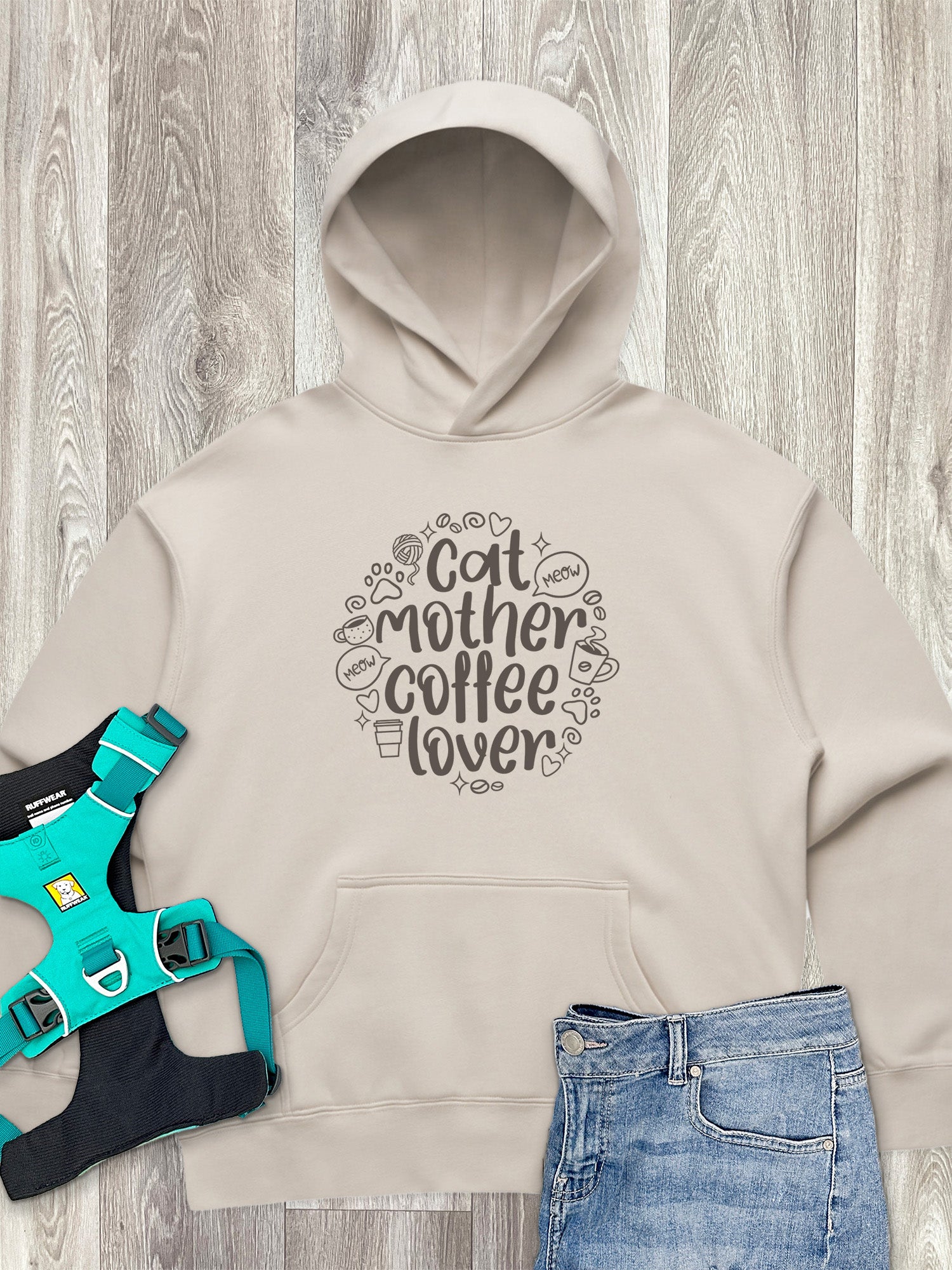 Cat Mother Coffee Lover Women's Comfort Hood