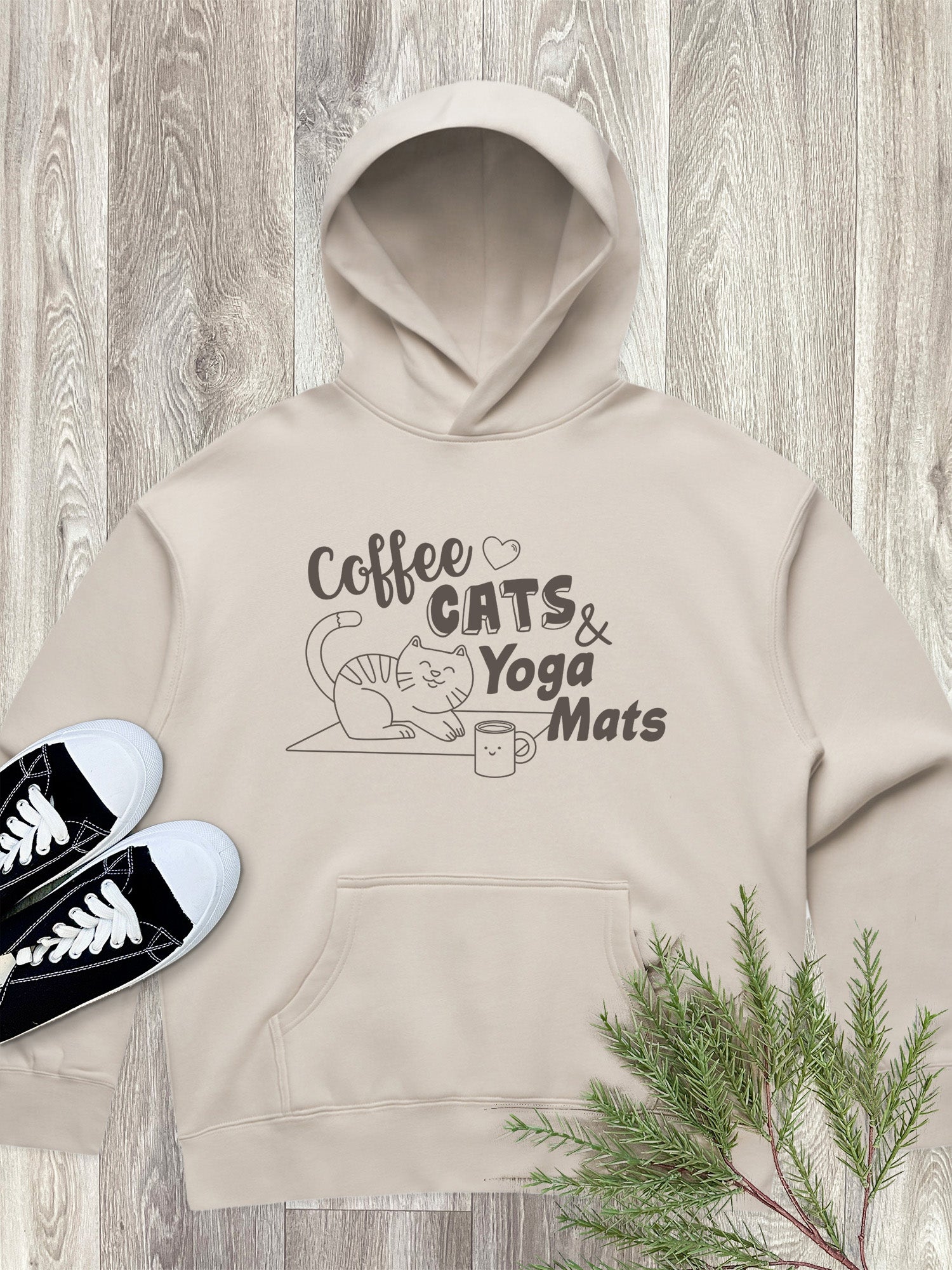 Coffee, Cats & Yoga Mats Women's Comfort Hood