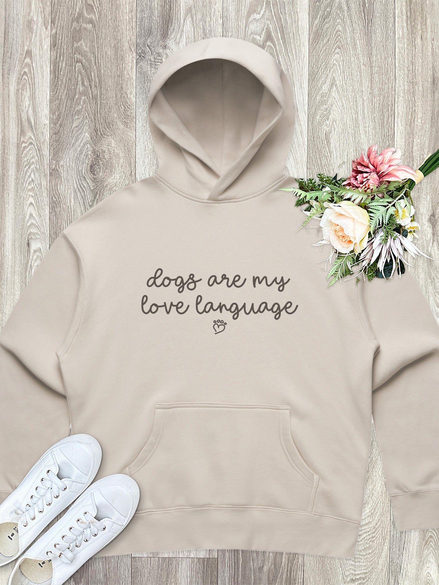 Dogs Are My Love Language Women's Comfort Hood