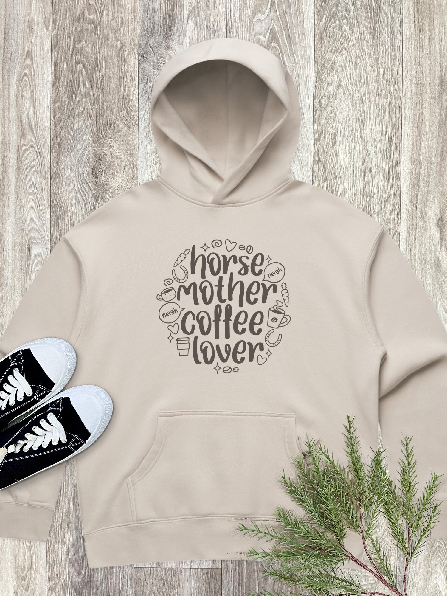 Horse Mother Coffee Lover Women's Comfort Hood