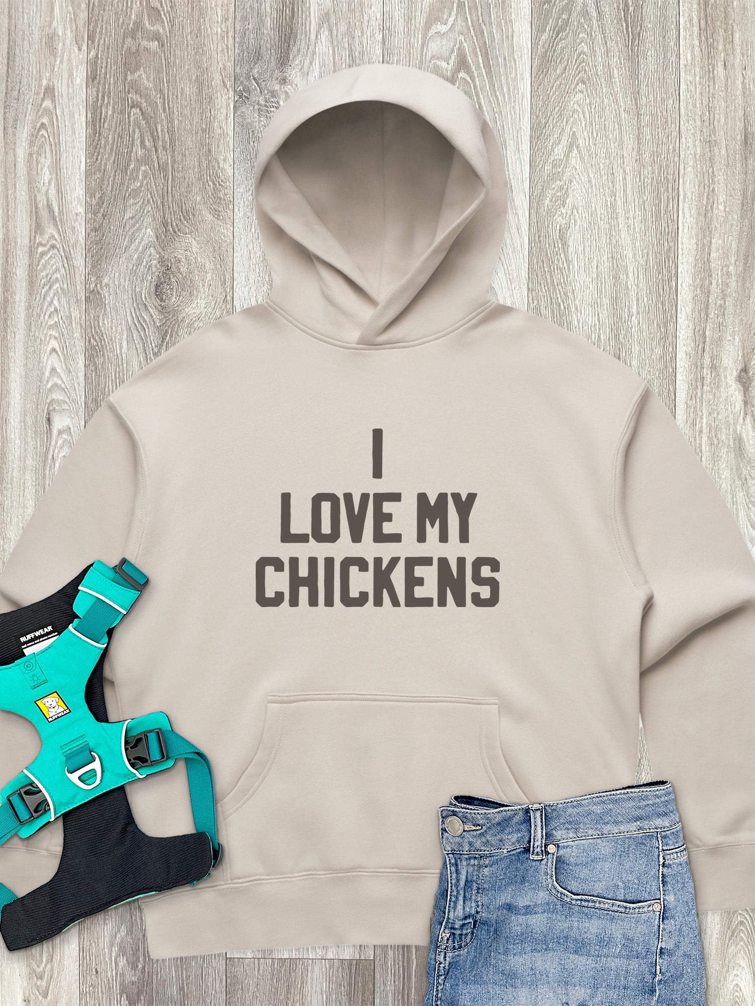 I Love My Chickens Women's Comfort Hood