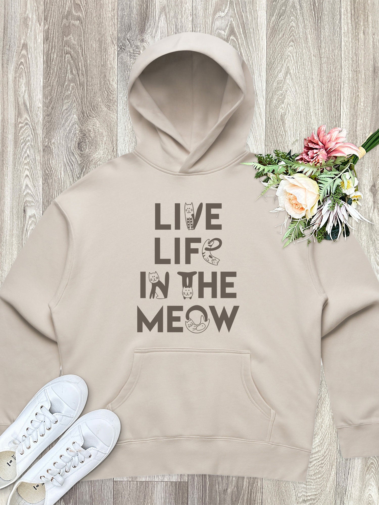 Live Life In The Meow Women's Comfort Hood