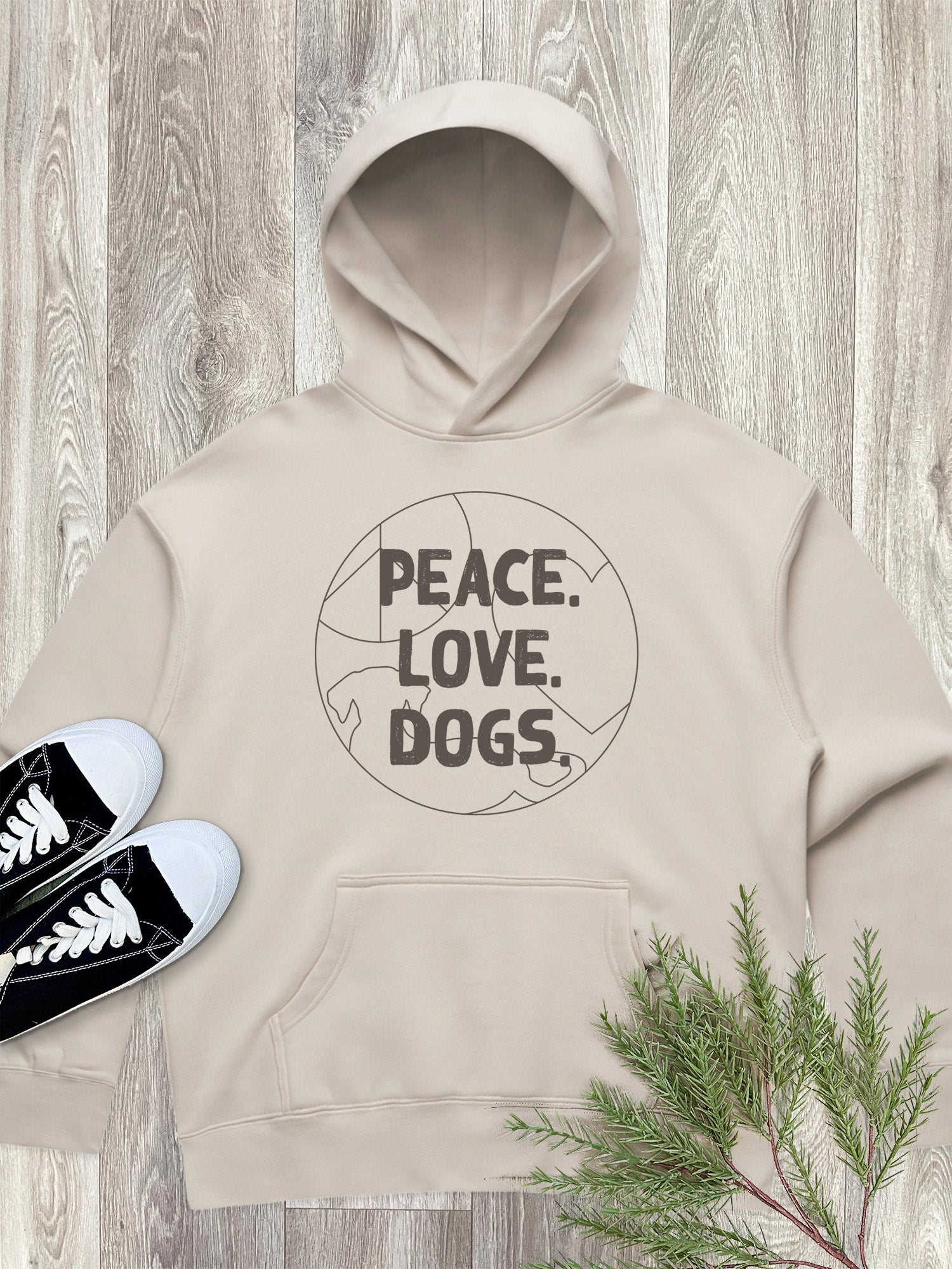 Peace. Love. Dogs. Women's Comfort Hood