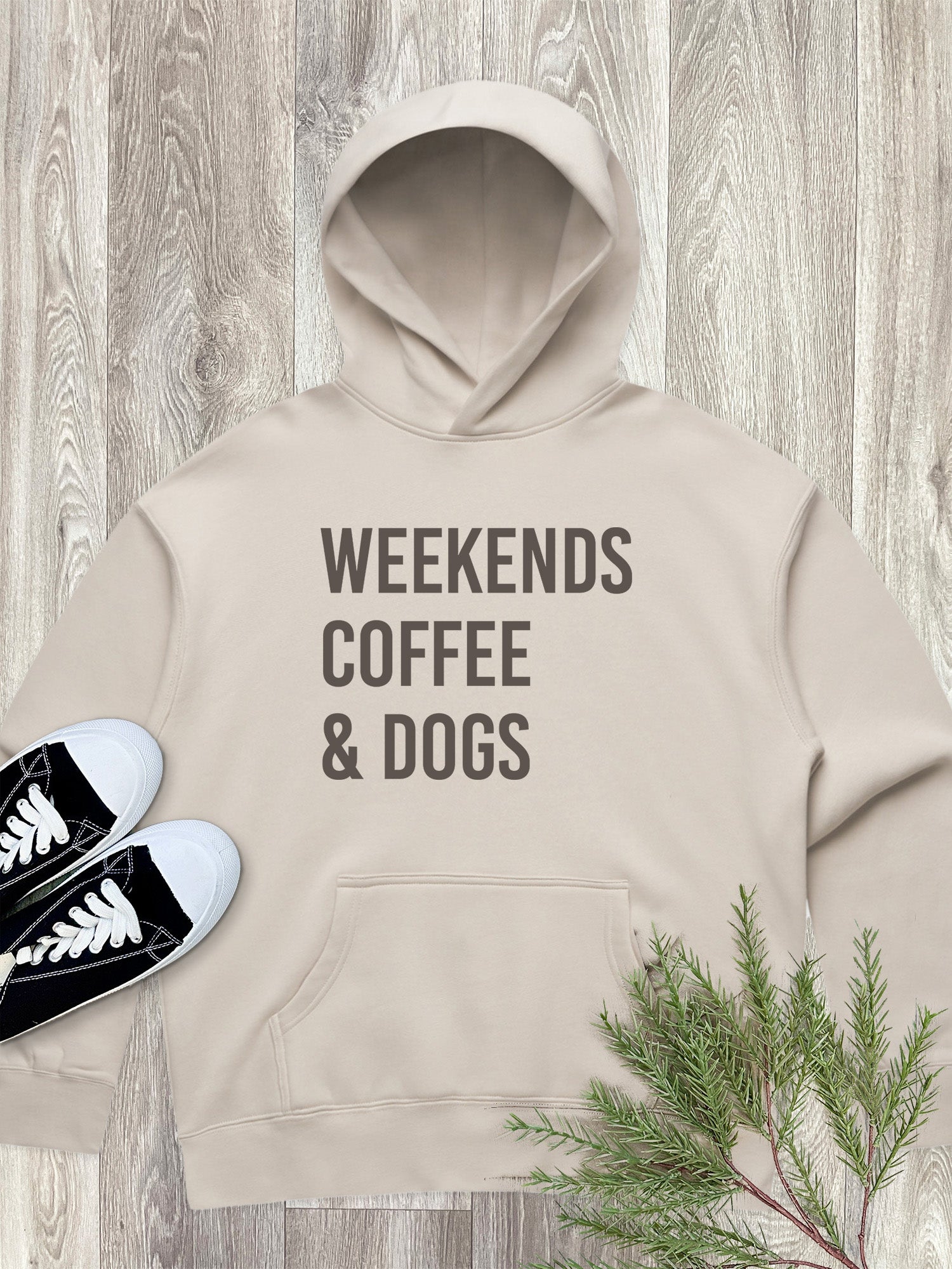 Weekends Coffee & Dogs Women's Comfort Hood