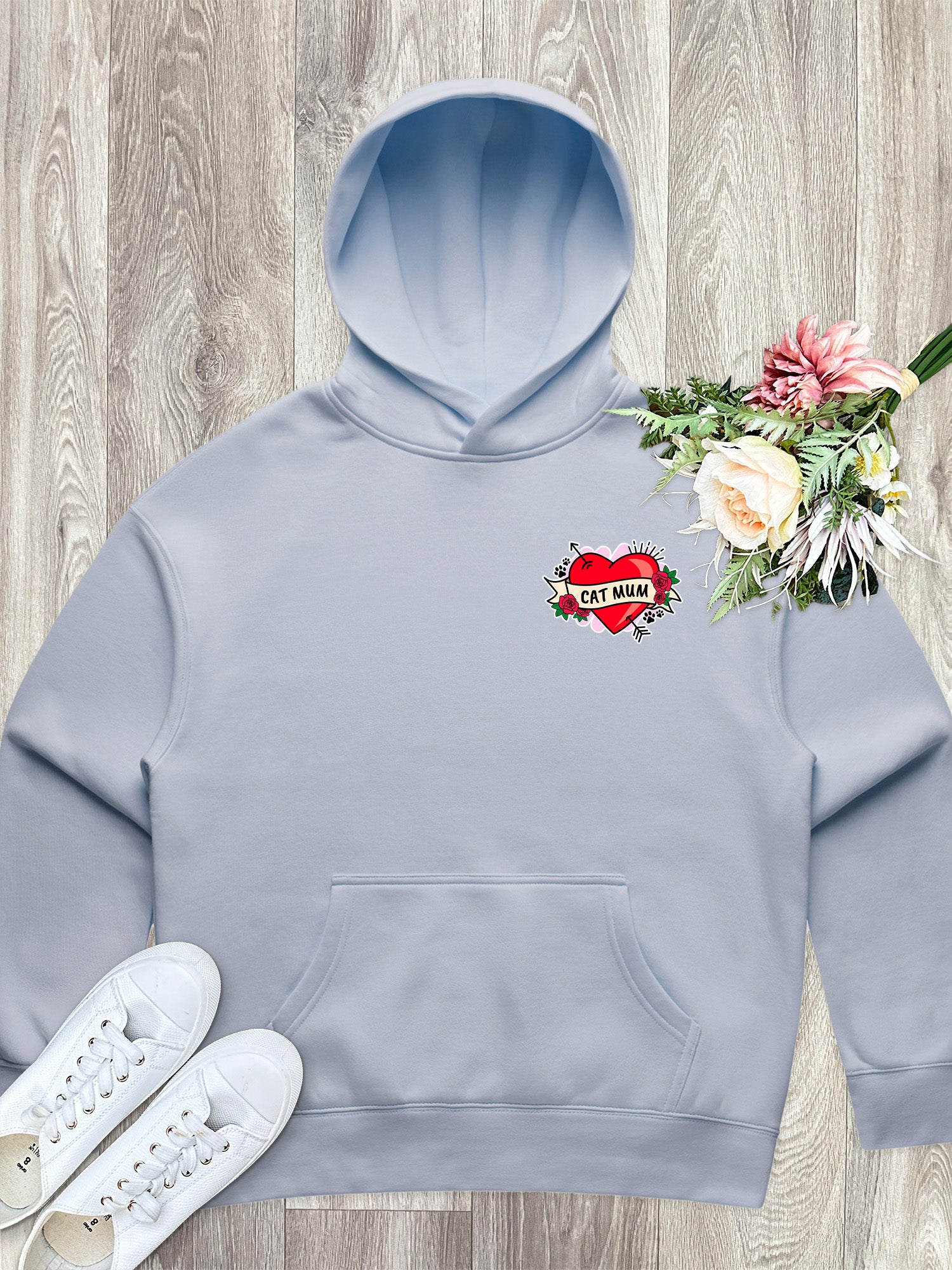 Cat Mum Heart Tattoo Women's Comfort Hood