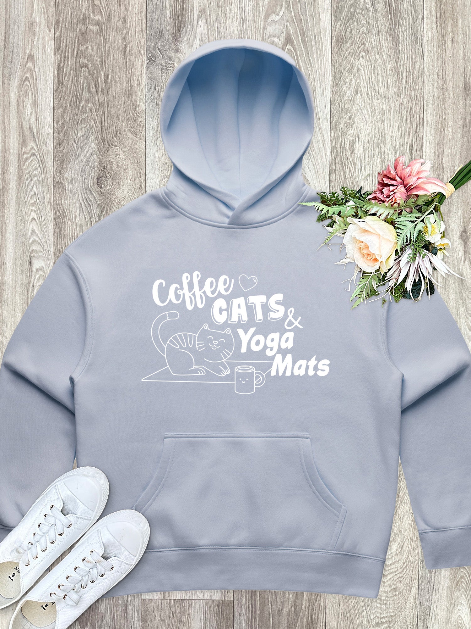 Coffee, Cats & Yoga Mats Women's Comfort Hood