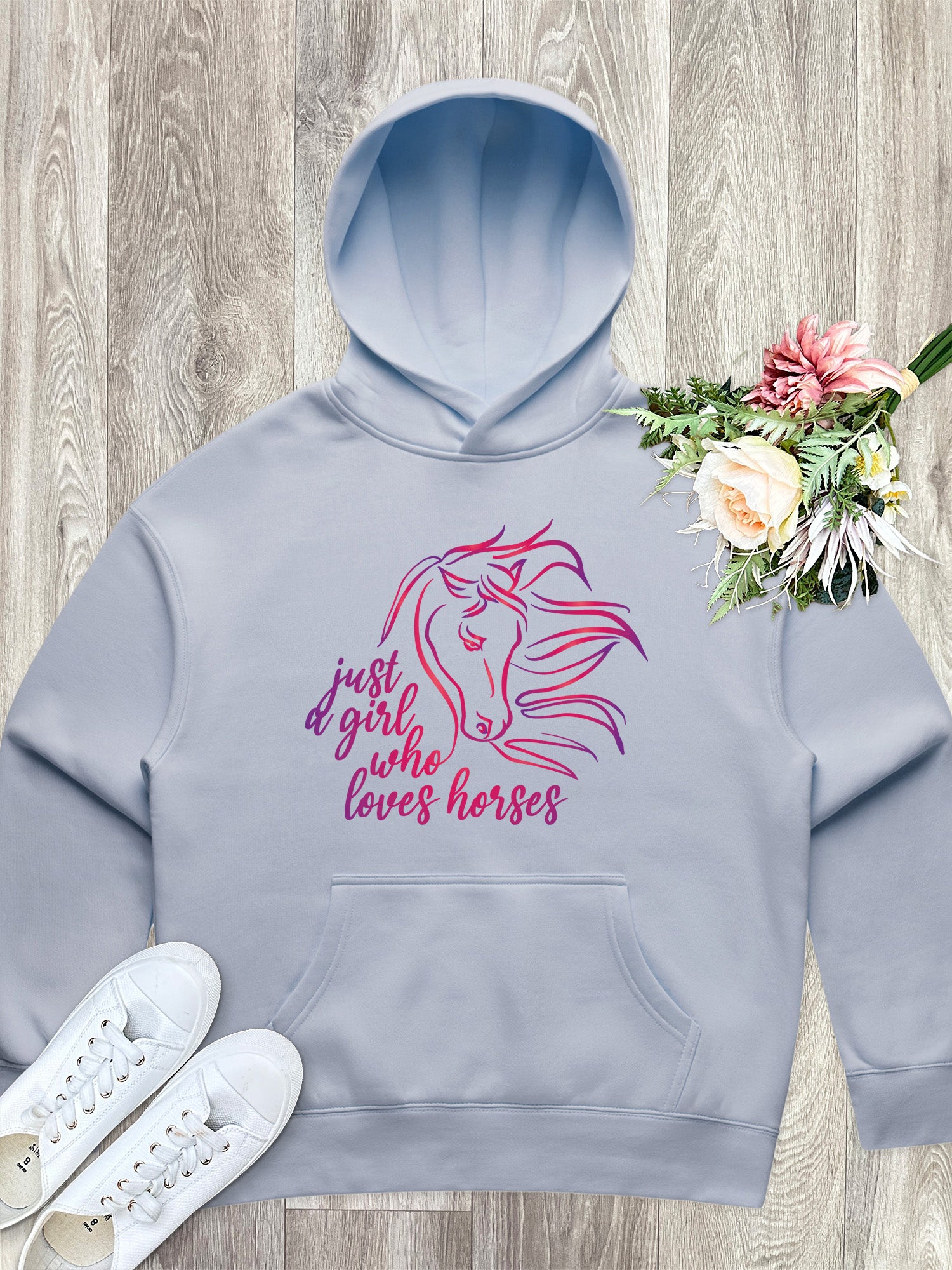 Just A Girl Who Loves Horses Women's Comfort Hood