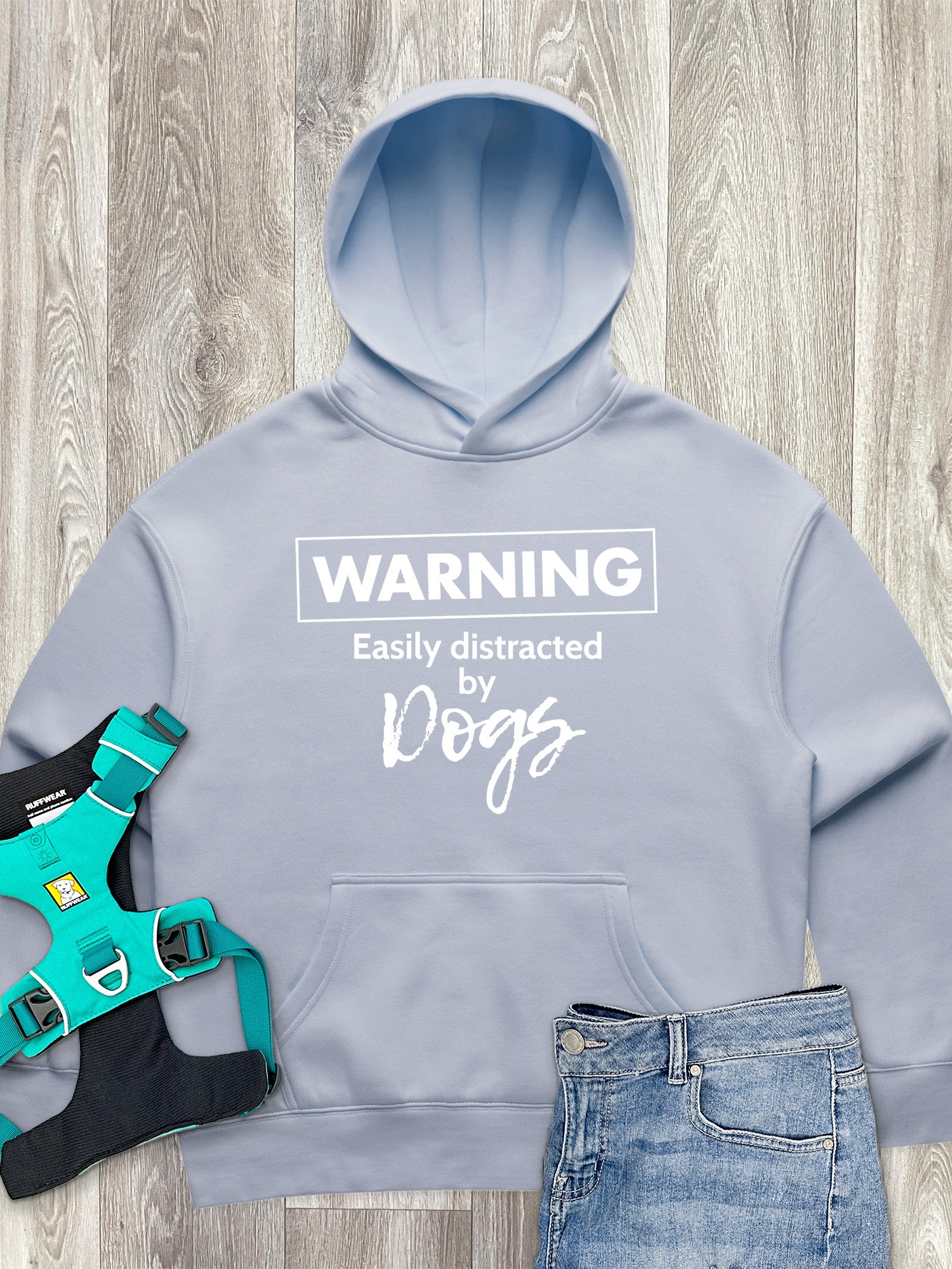 Warning. Easily Distracted By Dogs Women's Comfort Hood
