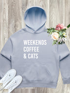 Weekends Coffee & Cats Women's Comfort Hood