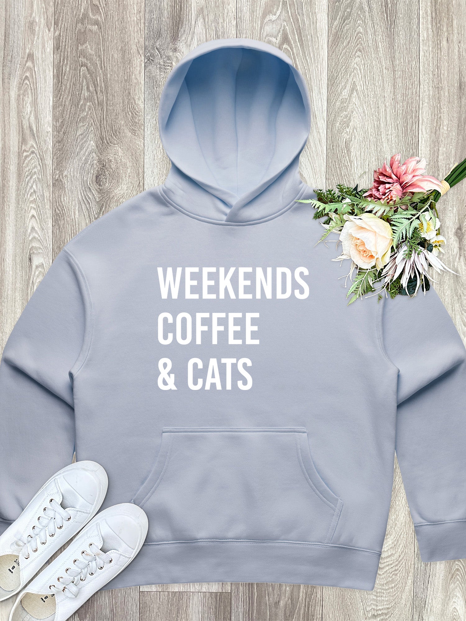 Weekends Coffee & Cats Women's Comfort Hood