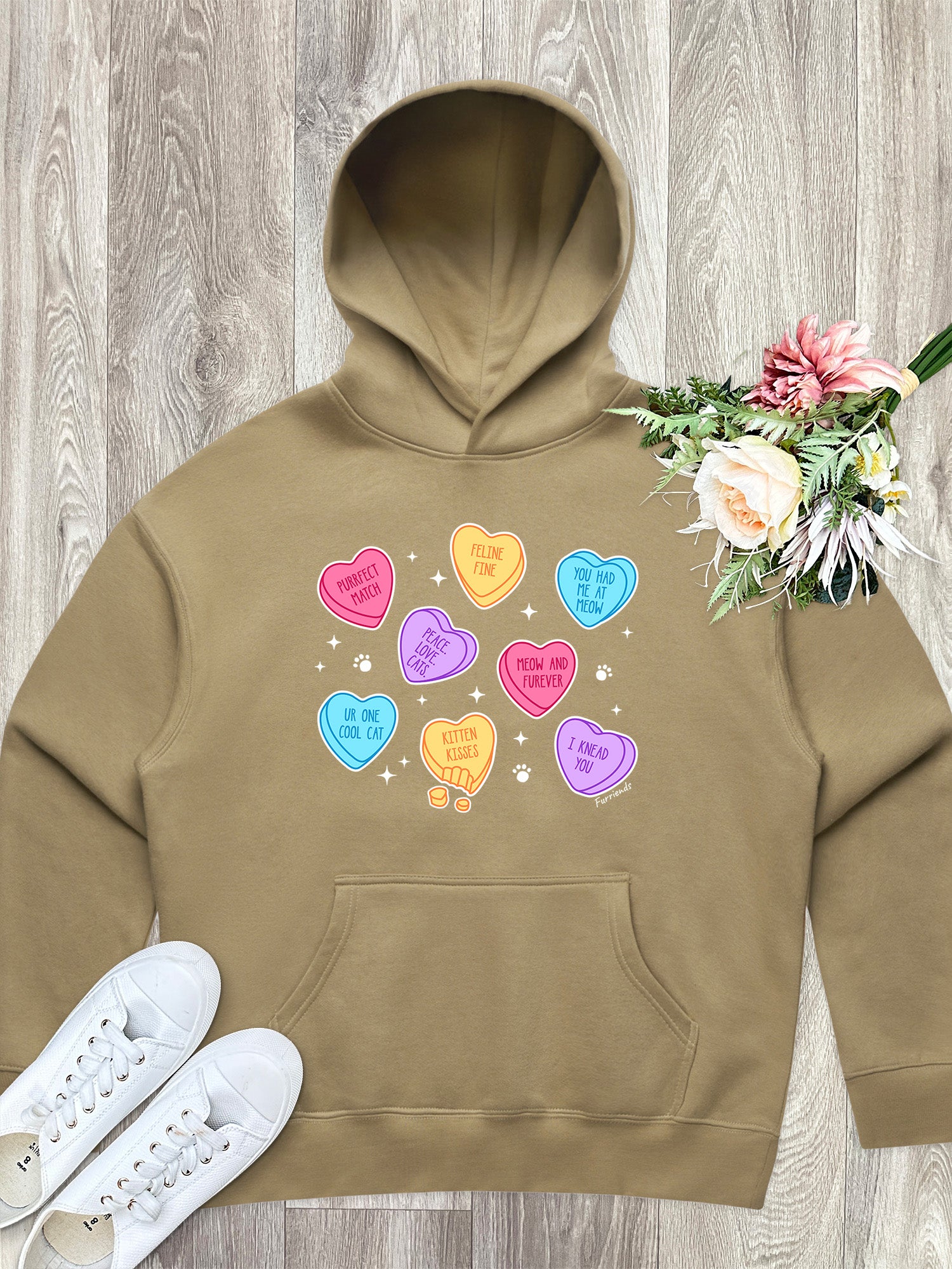 Candy Hearts - Cat Women's Comfort Hood